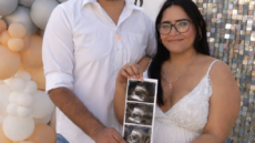 Los esposos Valladares-López revelan con alegría el sexo de su bebé