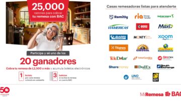 Remesas BAC fortalecen la experiencia de sus clientes con la promoción “25 Mil Razones para Cobrar tus Remesas con BAC”