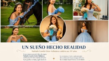 Nathalie Camila Girón: Una reina de azul celeste en sus XV años de ensueño