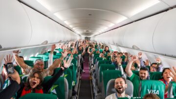 Grupo Promerica lleva a sus clientes a Dallas en el segundo vuelo privado de Experiencias Promerica para vivir la Copa Mundial de la FIFA 2026™, gracias a Visa